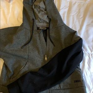 Gymshark dual tone zip up cropped hoodie